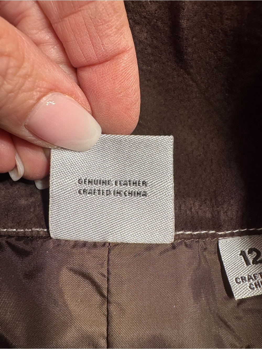 Vintage Y2K Wilsons Leather Maxima Brown Suede Lace Up Western Skirt Sz 12 Boho - Picture 10 of 15